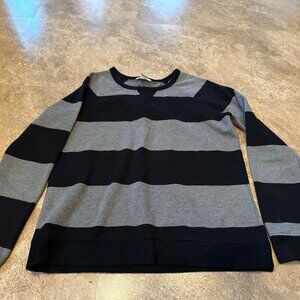G.H.  Bass & Co Black & Grey Striped Sweater - Small